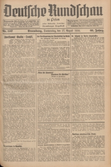 Deutsche Rundschau in Polen : früher Ostdeutsche Rundschau, Bromberger Tageblatt. Jg.60, Nr. 197 (27 August 1936) + dod.