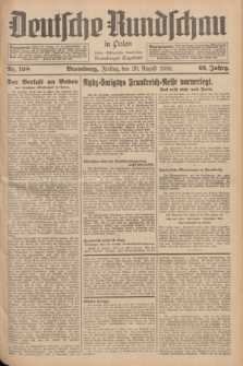 Deutsche Rundschau in Polen : früher Ostdeutsche Rundschau, Bromberger Tageblatt. Jg.60, Nr. 198 (28 August 1936) + dod.