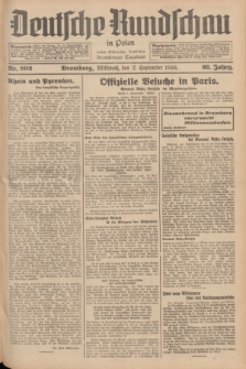 Deutsche Rundschau in Polen : früher Ostdeutsche Rundschau, Bromberger Tageblatt. Jg.60, Nr. 202 (2 September 1936) + dod.