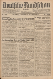 Deutsche Rundschau in Polen : früher Ostdeutsche Rundschau, Bromberger Tageblatt. Jg.60, Nr. 217 (19 September 1936) + dod.
