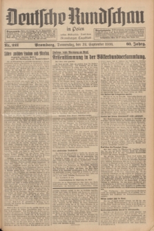 Deutsche Rundschau in Polen : früher Ostdeutsche Rundschau, Bromberger Tageblatt. Jg.60, Nr. 221 (24 September 1936) + dod.