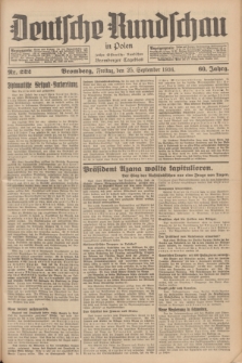 Deutsche Rundschau in Polen : früher Ostdeutsche Rundschau, Bromberger Tageblatt. Jg.60, Nr. 222 (25 September 1936) + dod.