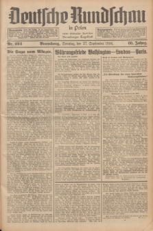 Deutsche Rundschau in Polen : früher Ostdeutsche Rundschau, Bromberger Tageblatt. Jg.60, Nr. 224 (27 September 1936) + dod.