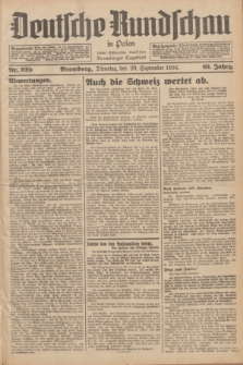 Deutsche Rundschau in Polen : früher Ostdeutsche Rundschau, Bromberger Tageblatt. Jg.60, Nr. 225 (29 September 1936) + dod.