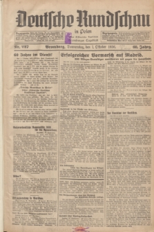 Deutsche Rundschau in Polen : früher Ostdeutsche Rundschau, Bromberger Tageblatt. Jg.60, Nr. 227 (1 Oktober 1936) + dod.