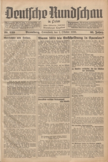 Deutsche Rundschau in Polen : früher Ostdeutsche Rundschau, Bromberger Tageblatt. Jg.60, Nr. 229 (3 Oktober 1936) + dod.