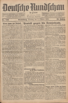 Deutsche Rundschau in Polen : früher Ostdeutsche Rundschau, Bromberger Tageblatt. Jg.60, Nr. 236 (11 Oktober 1936) + dod.