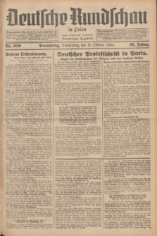 Deutsche Rundschau in Polen : früher Ostdeutsche Rundschau, Bromberger Tageblatt. Jg.60, Nr. 239 (15 Oktober 1936) + dod.