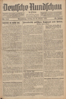 Deutsche Rundschau in Polen : früher Ostdeutsche Rundschau, Bromberger Tageblatt. Jg.60, Nr. 240 (16 Oktober 1936) + dod.