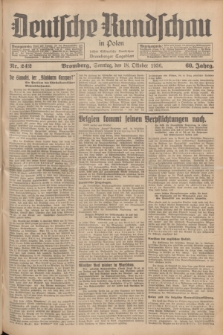Deutsche Rundschau in Polen : früher Ostdeutsche Rundschau, Bromberger Tageblatt. Jg.60, Nr. 242 (18 Oktober 1936) + dod.