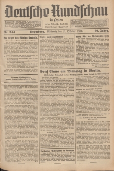 Deutsche Rundschau in Polen : früher Ostdeutsche Rundschau, Bromberger Tageblatt. Jg.60, Nr. 244 (21 Oktober 1936) + dod.