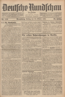 Deutsche Rundschau in Polen : früher Ostdeutsche Rundschau, Bromberger Tageblatt. Jg.60, Nr. 246 (23 Oktober 1936) + dod.