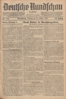 Deutsche Rundschau in Polen : früher Ostdeutsche Rundschau, Bromberger Tageblatt. Jg.60, Nr. 248 (25 Oktober 1936) + dod.