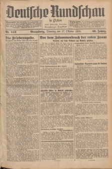Deutsche Rundschau in Polen : früher Ostdeutsche Rundschau, Bromberger Tageblatt. Jg.60, Nr. 249 (27 Oktober 1936) + dod.