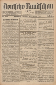 Deutsche Rundschau in Polen : früher Ostdeutsche Rundschau, Bromberger Tageblatt. Jg.60, Nr. 253 (31 Oktober 1936) + dod.