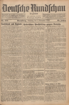 Deutsche Rundschau in Polen : früher Ostdeutsche Rundschau, Bromberger Tageblatt. Jg.60, Nr. 255 (3 November 1936) + dod.