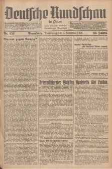 Deutsche Rundschau in Polen : früher Ostdeutsche Rundschau, Bromberger Tageblatt. Jg.60, Nr. 257 (5 November 1936) + dod.