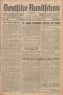 Deutsche Rundschau in Polen : früher Ostdeutsche Rundschau, Bromberger Tageblatt. Jg.60, Nr. 260 (8 November 1936) + dod.