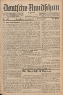 Deutsche Rundschau in Polen : früher Ostdeutsche Rundschau, Bromberger Tageblatt. Jg.60, Nr. 265 (14 November 1936) + dod.