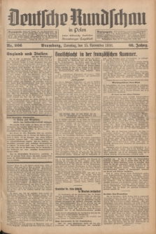 Deutsche Rundschau in Polen : früher Ostdeutsche Rundschau, Bromberger Tageblatt. Jg.60, Nr. 266 (15 November 1936) + dod.