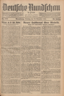 Deutsche Rundschau in Polen : früher Ostdeutsche Rundschau, Bromberger Tageblatt. Jg.60, Nr. 272 (22 November 1936) + dod.