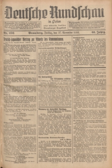 Deutsche Rundschau in Polen : früher Ostdeutsche Rundschau, Bromberger Tageblatt. Jg.60, Nr. 276 (27 November 1936) + dod.