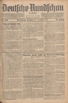 Deutsche Rundschau in Polen : früher Ostdeutsche Rundschau, Bromberger Tageblatt. Jg.60, Nr. 279 (1 Dezember 1936) + dod.