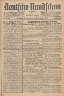 Deutsche Rundschau in Polen : früher Ostdeutsche Rundschau, Bromberger Tageblatt. Jg.60, Nr. 288 (12 Dezember 1936) + dod.