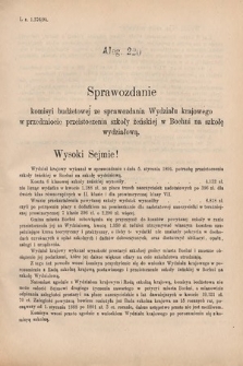 [Kadencja VI, sesja V, al. 220] Alegata do Sprawozdań Stenograficznych z Piątej Sesyi Szóstego Peryodu Sejmu Krajowego Królestwa Galicyi i Lodomeryi wraz z Wielkiem Księstwem Krakowskiem z roku 1894. Alegat 220