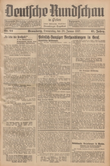 Deutsche Rundschau in Polen : früher Ostdeutsche Rundschau, Bromberger Tageblatt. Jg.61, Nr. 22 (28 Januar 1937) + dod.
