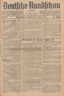 Deutsche Rundschau in Polen : früher Ostdeutsche Rundschau, Bromberger Tageblatt. Jg.61, Nr. 24 (30 Januar 1937) + dod.