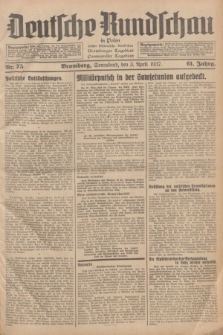 Deutsche Rundschau in Polen : früher Ostdeutsche Rundschau, Bromberger Tageblatt, Pommereller Tageblatt. Jg.61, Nr. 75 (3 April 1937) + dod.