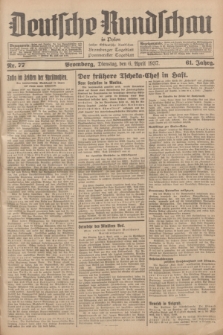 Deutsche Rundschau in Polen : früher Ostdeutsche Rundschau, Bromberger Tageblatt, Pommereller Tageblatt. Jg.61, Nr. 77 (6 April 1937) + dod.