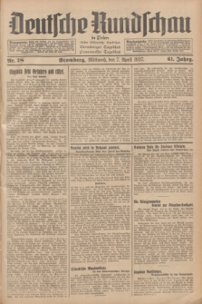 Deutsche Rundschau in Polen : früher Ostdeutsche Rundschau, Bromberger Tageblatt, Pommereller Tageblatt. Jg.61, Nr. 78 (7 April 1937) + dod.
