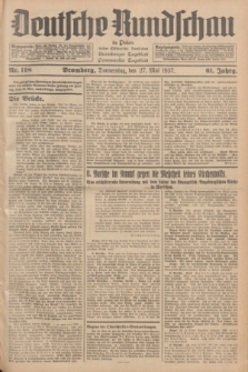 Deutsche Rundschau in Polen : früher Ostdeutsche Rundschau, Bromberger Tageblatt, Pommereller Tageblatt. Jg.61, Nr. 118 (27 Mai 1937) + dod.