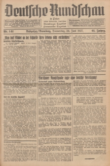 Deutsche Rundschau in Polen : früher Ostdeutsche Rundschau, Bromberger Tageblatt, Pommereller Tageblatt. Jg.61, Nr. 141 (24 Juni 1937) + dod.