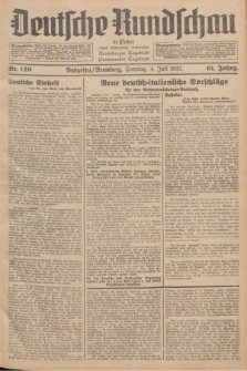 Deutsche Rundschau in Polen : früher Ostdeutsche Rundschau, Bromberger Tageblatt, Pommereller Tageblatt. Jg.61, Nr. 149 (4 Juli 1937) + dod.