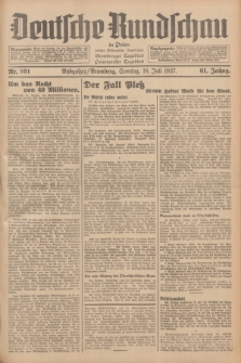 Deutsche Rundschau in Polen : früher Ostdeutsche Rundschau, Bromberger Tageblatt, Pommereller Tageblatt. Jg.61, Nr. 161 (18 Juli 1937) + dod.