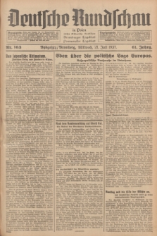 Deutsche Rundschau in Polen : früher Ostdeutsche Rundschau, Bromberger Tageblatt, Pommereller Tageblatt. Jg.61, Nr. 163 (21 Juli 1937) + dod.