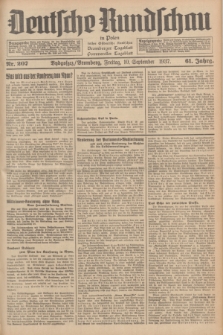 Deutsche Rundschau in Polen : früher Ostdeutsche Rundschau, Bromberger Tageblatt, Pommereller Tageblatt. Jg.61, Nr. 207 (10 September 1937) + dod.