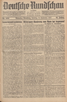 Deutsche Rundschau in Polen : früher Ostdeutsche Rundschau, Bromberger Tageblatt, Pommereller Tageblatt. Jg.61, Nr. 209 (12 September 1937) + dod.
