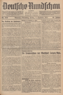 Deutsche Rundschau in Polen : früher Ostdeutsche Rundschau, Bromberger Tageblatt, Pommereller Tageblatt. Jg.61, Nr. 213 (17 September 1937) + dod.