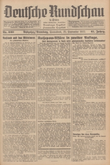 Deutsche Rundschau in Polen : früher Ostdeutsche Rundschau, Bromberger Tageblatt, Pommereller Tageblatt. Jg.61, Nr. 220 (25 September 1937) + dod.