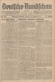 Deutsche Rundschau in Polen : früher Ostdeutsche Rundschau, Bromberger Tageblatt, Pommereller Tageblatt. Jg.61, Nr. 221 (26 September 1937) + dod.