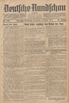 Deutsche Rundschau in Polen : früher Ostdeutsche Rundschau, Bromberger Tageblatt, Pommereller Tageblatt. Jg.61, Nr. 226 (2 Oktober 1937) + dod.