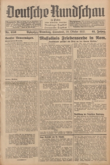 Deutsche Rundschau in Polen : früher Ostdeutsche Rundschau, Bromberger Tageblatt, Pommereller Tageblatt. Jg.61, Nr. 250 (30 Oktober 1937) + dod.