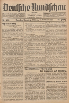 Deutsche Rundschau in Polen : früher Ostdeutsche Rundschau, Bromberger Tageblatt, Pommereller Tageblatt. Jg.61, Nr. 263 (17 November 1937) + dod.