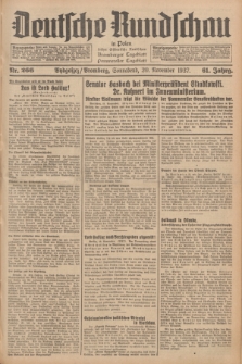 Deutsche Rundschau in Polen : früher Ostdeutsche Rundschau, Bromberger Tageblatt, Pommereller Tageblatt. Jg.61, Nr. 266 (20 November 1937) + dod.