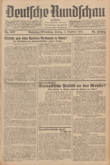 Deutsche Rundschau in Polen : früher Ostdeutsche Rundschau, Bromberger Tageblatt, Pommereller Tageblatt. Jg.61, Nr. 277 (3 Dezember 1937) + dod.