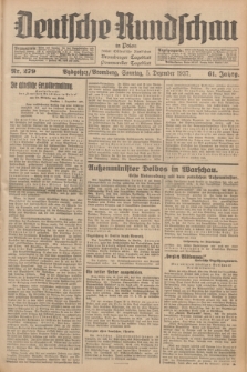 Deutsche Rundschau in Polen : früher Ostdeutsche Rundschau, Bromberger Tageblatt, Pommereller Tageblatt. Jg.61, Nr. 279 (5 Dezember 1937) + dod.